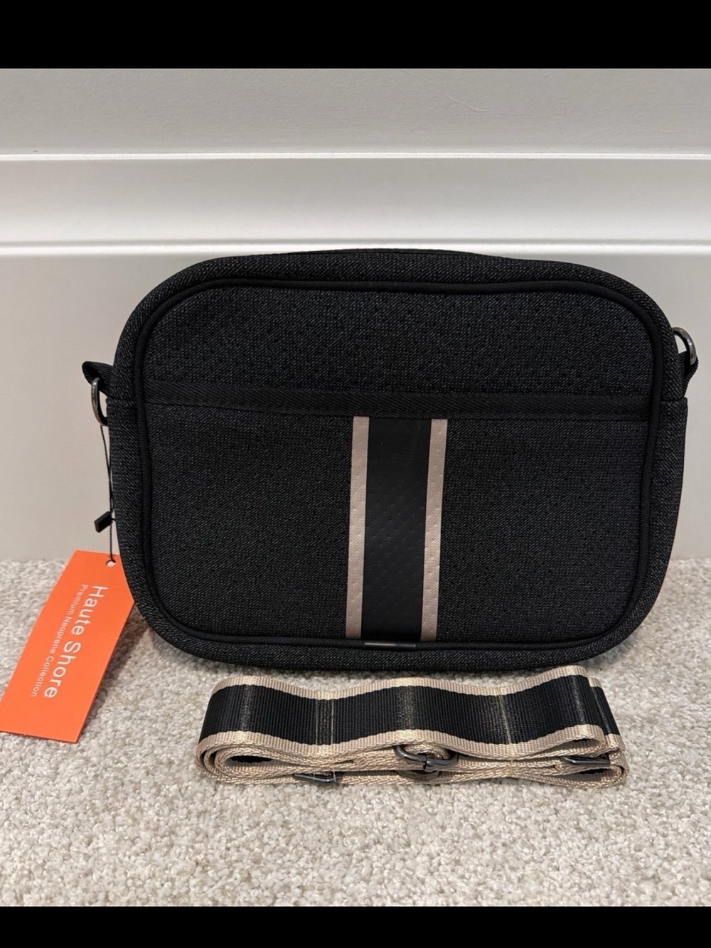 NWT Haute Shore Drew Society Crossbody Purse Bag Charcoal Gray